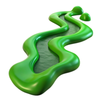 extraordinary minimalist Dynamic Green Stream Cutout with Flowing Water high quality png