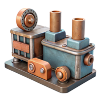 serene modern Factory Automation Assembly Line Isolated Element authentic png