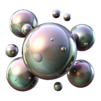 beautiful traditional Floating Bubbles with Reflective Surface Isolated authentic png