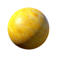 stunning rustic Floating Yellow Sphere Isolated with Soft Lighting professional png