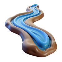 vibrant contemporary Flowing Water Stream Cutout with Transparent Ripples exclusive png