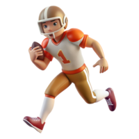 wonderful vintage Football Player Running Side View Transparent Background authentic png