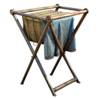 impressive modern Folding Clothes Rack with Metal Frame Transparent Background high quality png