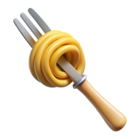 stunning abstract Fork with Spaghetti Cutout on Transparent Background exclusive png