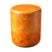 extraordinary artistic Geometric Orange Cylinder Isolated with Rounded Sides authentic png