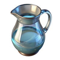 stunning creative Glass Pitcher with Water Clear Isolated Element original png
