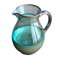 extraordinary creative Glass Pitcher with Water Clear Isolated Element high quality png
