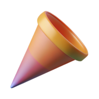 vibrant contemporary Gradient Mesh Cone with Pointed Tip Cutout authentic png