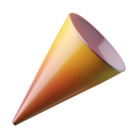 beautiful traditional Gradient Mesh Cone with Pointed Tip Cutout high quality png