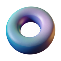impressive traditional Gradient Mesh Torus with Smooth Surface Cutout high resolution png