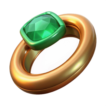 deslumbrante tradicional verde esmeralda anel topo Visão isolado profissional png