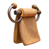 impressive rustic Hand Towel with Hanging Loop Isolated high quality png