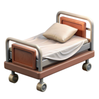 stunning artistic Hospital Bed Empty Isolated Element with White Sheets professional png
