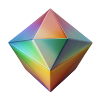 serene traditional Isolated Geometric Prism with Rainbow Gradient authentic png