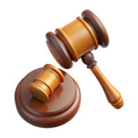 elegant abstract Judge Gavel and Sound Block Top View Cutout professional png