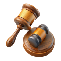 stunning creative Judge Gavel and Sound Block Top View Cutout exclusive png