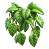 elegant artistic Jungle Vines Cutout with Green Leaves authentic png