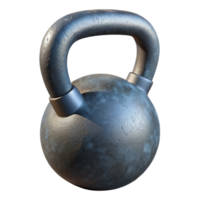 stunning minimalist Kettlebell Black Isolated on Transparent Background with Handle 4K png