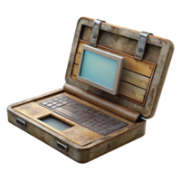 serein Créatif portable avec ouvert couvercle montrant site Internet isolé original png