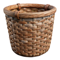 extraordinary creative Laundry Basket with Woven Design Isolated high quality png