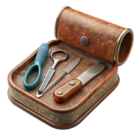 serene traditional Manicure Set with Nail Clippers and File Isolated high resolution png