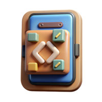 elegant abstract Mobile App Development Code on Screen Cutout with Transparency genuine png