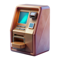 dramatic minimalist Modern Atm Machine with Card Reader Transparent Element professional png
