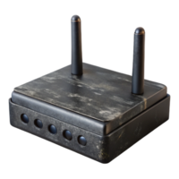 extraordinary abstract Network Router Front View Black Isolated Element genuine png
