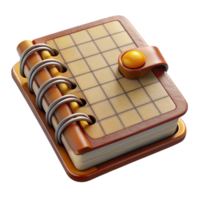 dramatic traditional Notebook with Grid Paper Isolated exclusive png