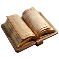 beautiful traditional Open Book with Ancient Script Isolated on Transparent Background authentic png