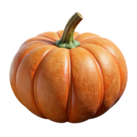 impressive rustic Orange Pumpkin with Stem and Texture Transparent Element original png