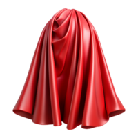 magnificent contemporary Red Fabric Drape with Realistic Folds Transparent Background detailed png