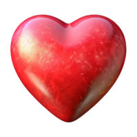magnificent classic Red Heart Shape with Gradient Effect Transparent Background authentic png