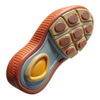 beautiful classic Retro Running Shoes Sole Detail Bottom View Transparent Background 4K png