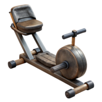 magnificent classic Rowing Machine Black Isolated Element with Sliding Seat high resolution png