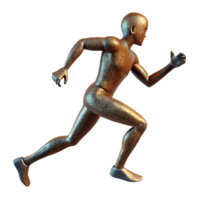 beautiful classic Silhouette Runner Dynamic Pose Isolated Element original png