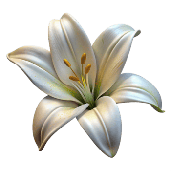 deslumbrante clássico solteiro branco lírio isolado em transparente fundo Alto resolução png