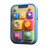 dramatic minimalist Smartphone App Interface with Colorful Icons Cutout high resolution png