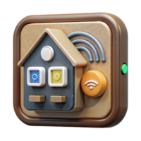 elegant minimalist Smart Home Automation System Interface Cutout Transparent Background genuine png