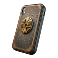 wonderful abstract Smartphone with Fingerprint Sensor on Back Black Isolated authentic png