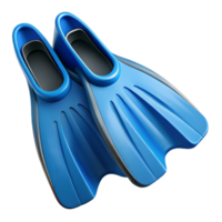 dramatic classic Snorkeling Fins Blue Color Transparent Background high resolution png