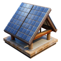 wonderful creative Solar Panel Array on Rooftop Isolated Image authentic png