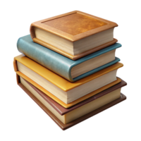 impressive abstract Stack of Books Different Sizes Transparent Background genuine png