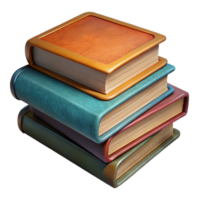 serene rustic Stack of Books Vintage Style Transparent Background authentic png