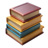 extraordinary creative Stack of Books with Different Sizes Cutout with Isometric View genuine png