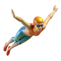 wonderful rustic Swimmer Backstroke Action Shot Transparent Background high resolution png