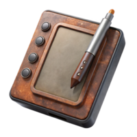 serene contemporary Tablet Computer with Stylus Side View Isolated high resolution png