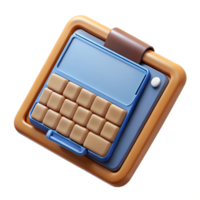 serene modern Tablet with Keyboard Case Top View on Transparent Background authentic png