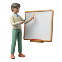 magnificent rustic Teacher Writing on Whiteboard Side View Transparent Element high resolution png