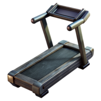 vibrant traditional Treadmill Black Isolated on Transparent Background with Display authentic png